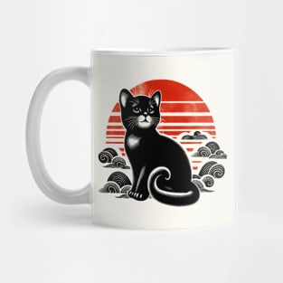 Sunset and cat Mug